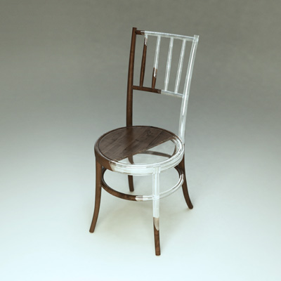 Old Wood Chair Modernized With Plastic