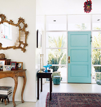 Blue is a great color for a front door.