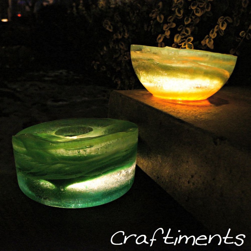 colorful ice lanterns