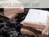 Homemade Mint And Cocoa Soap Bars