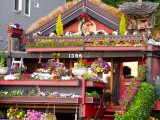 House Exterior Covered With Flowers