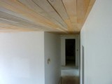 rough wood planked ceiling