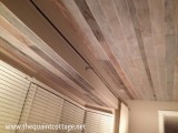 faux rustic planked ceiling