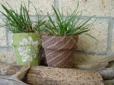 How To Cover Planters With Fabric