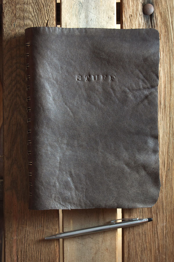 How to decorate a day planner with leather  4