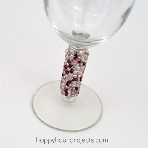 beaded wine glasses (via happyhourprojects)