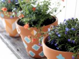 How To Decorate Planters With Self Adhesive Shelf Liner
