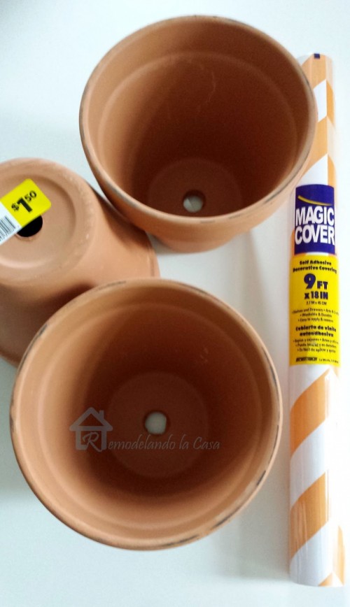 How To Decorate Planters With Self Adhesive Shelf Liner