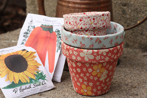 How To Decorate Terracotta Pots Using Fabric