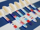 patriotic washi tape utensils