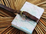 How To Make A Belted Map Covered Notebook