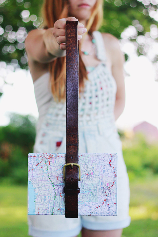How To Make A Belted Map Covered Notebook