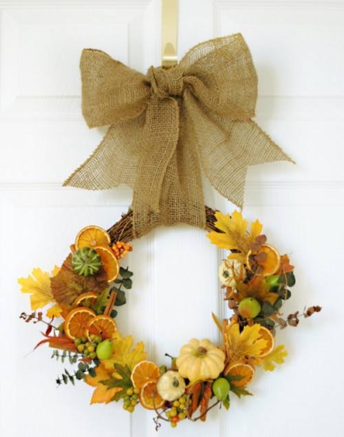 How To Make A Fall Gifts Door Wreath