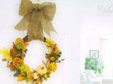 How To Make A Fall Gifts Door Wreath