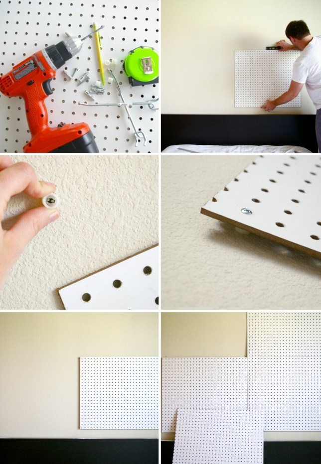 How To Make A Pegboard Headboard For Useful Accessories