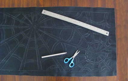 How To Make A Spiderweb Table Runner For Halloween