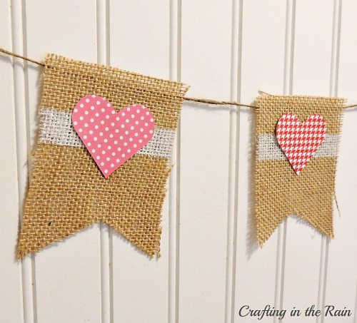 How To Make Burlap Valentines Banner