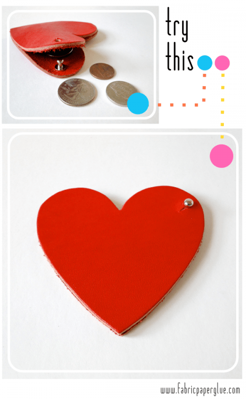 How To Make Leather Heart Coin Purse