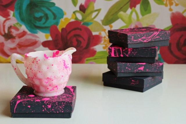 How To Make Neon Pink Gift Boxes