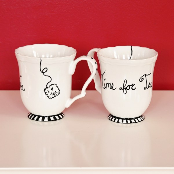sharpie painted mugs