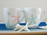 sea patterned mugs