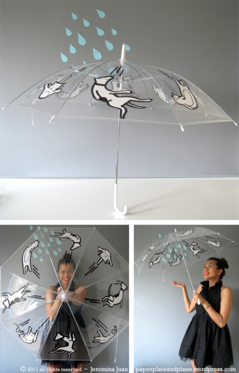 animal patterned umbrella (via paperplateandplane)