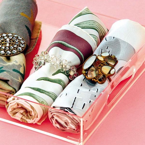 trays could also be used to organize scarves