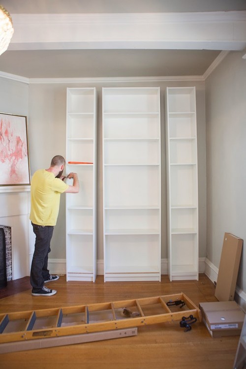 How To Turn IKEA Bookshelves Into A Bookcase
