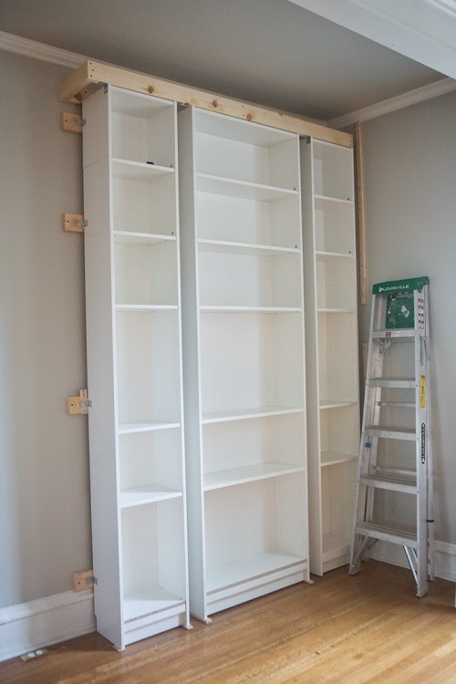 How To Turn IKEA Bookshelves Into A Bookcase