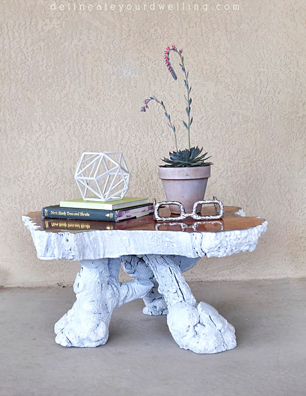 Picture Of how to update an old tree stump table  1