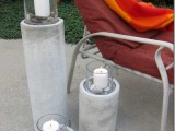 outdoor concrete fire columns