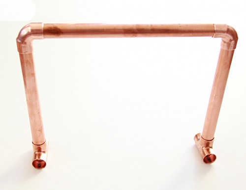 Industrial DIY Copper Pipe iPad Holder