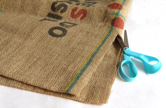 Industrial inspired diy burlap coffee bag ottoman  3