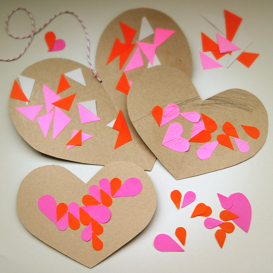 DIY geometric valentine hearts (via smallforbig)