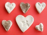 DIY clay hearts