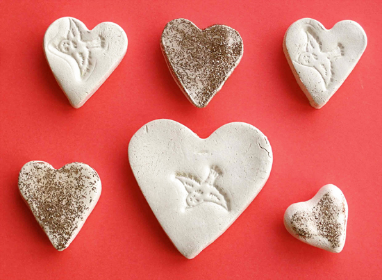 DIY clay hearts (via smallforbig)