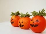 Last Minute Diy Halloween Pumpkins From Oranges