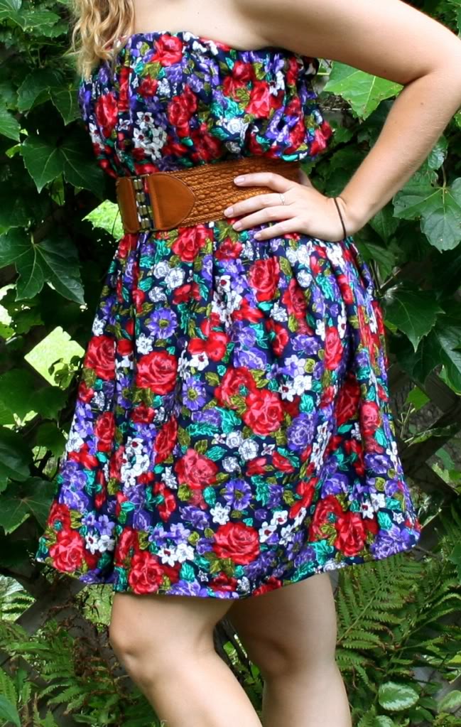 stitched patterned dress