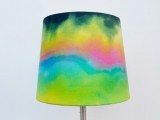 neon tie dyed lampshade