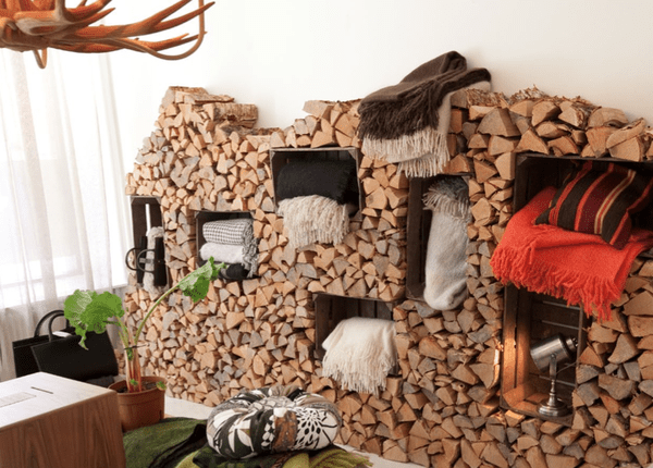Log And Crates Storage Wall System