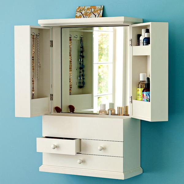 Makeup Storage In Specially Designed Furniture