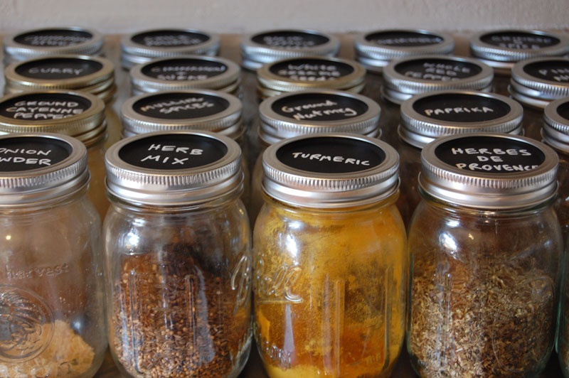 Mason Jars To Store Spices