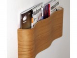 Modern Wooden Magazine Wall Rack