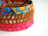 faux braided bangle bracelet