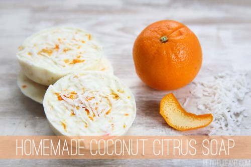 Natural DIY Citrus Coconut Soap