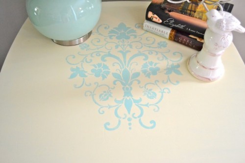 Nightstand Makeover With Stencil