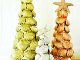 metallic shells christmas tree