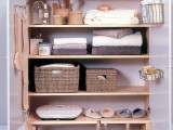 wicker cubbies with and without lids are great for adding a rustic touch to the space