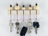 wooden beads key holder
