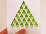 geometric fir tree card